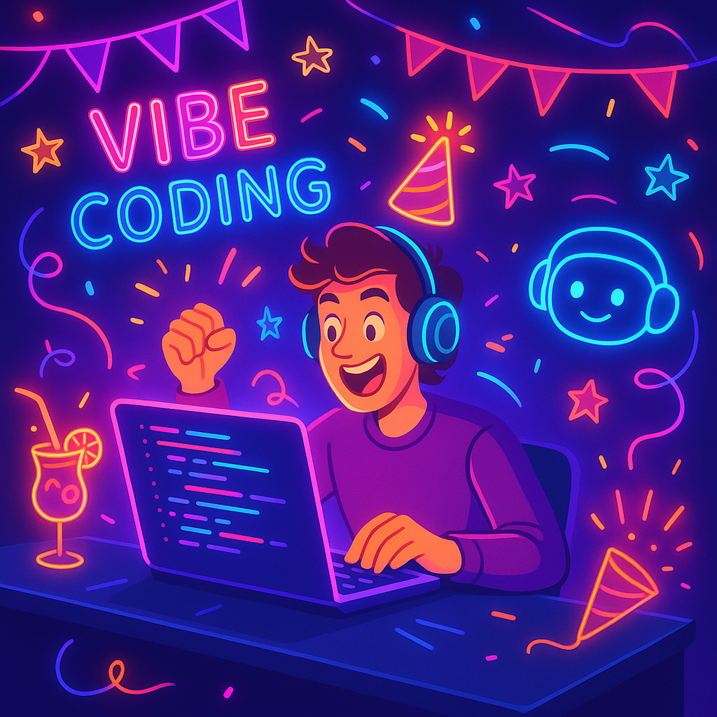 Ilustración sobre las mejores plataformas de vibe coding para 2025
